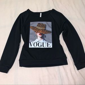 Small Vogue 3D long sleeve crewneck